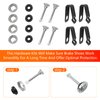 Rear Brake Shoes Springs Pins Left&Right for Kawasaki Mule 3000 3010 3020 4000 4010 KAF620 KAF950 Diesel 2001-2021