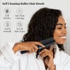Detangler Brush Self Cleaning Easy Clean Roller Retractable Hair Brush for Women Navy Blue Shop LC Patent Pending