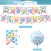 Cartoon Dog Birthday Party Decoration, Dog Include Kawaii Cartoon Theme Birthday Banner, Cake Topper, Latex Balloons, Foil Ballons for Kids Birthday Party Supplies, Baby Shower