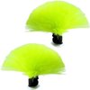 3T-SISTER Fluffy Hair Decoration for Helmet with Suction Cup Reusable Design 2pcs (Helmt Not Included)