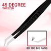 Lash Tweezers-SialBE Diamond Grip Eyelash Tweezers-4 Pcs Eyelash Extension Tweezers With Silver Tip, Multipurpose Eyelash Tweezers For Extensions