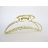 Generic Long silver, gold or dark silver tone metal hair claw clip (Primary color: Gold), 1 Count (Pack of 1)