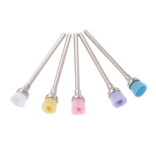 Anself 5pcs 2.35mm Professional Nail Art Drill Bit Random color Nail Drill Cleaning Brush Manicure Accessories