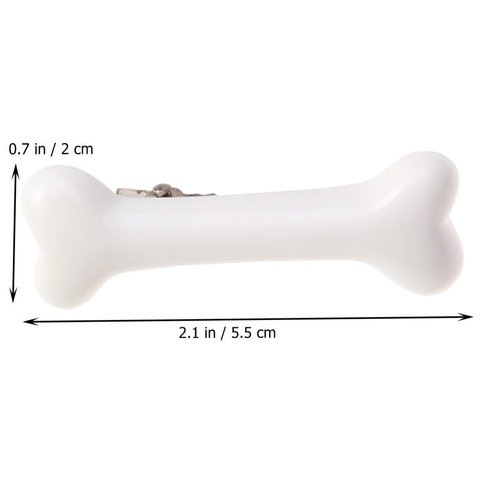 Armear 6 Pcs Dog Bone Hair Clips, White Bone Hair Pins for Women Girls, Halloween Cosplay Party Bone Hair Clips