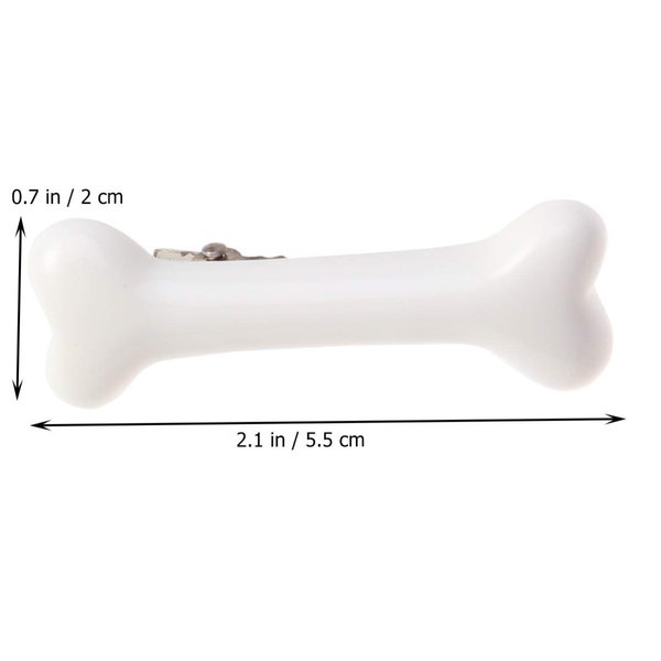 Armear 6 Pcs Dog Bone Hair Clips, White Bone Hair Pins for Women Girls, Halloween Cosplay Party Bone Hair Clips