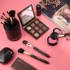 OMANIAC® Makeup Brushes Set Professional (12Pcs), Comfortable To Hold And Easy To Use. Eyeshadow, Blush, Powder, Foundation, Blending, Full Face Make up Brushes Set With Makeup Brushes Holder. (Rose Gold and Black)