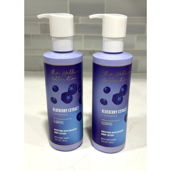2 Moisture Replenishing Lotion Wellness Collection PUMP 7.8 FL OZ BLUEBERRY EXTRACT GLOWING BODY LOTION