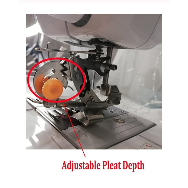 Eastbuy Ruffler Foot - Brother Sewing Machine Ruffler Attachment Low Shank Foot for Brother Singer Domestic Sewing Machine Part Tool for Low Shank Singer, Brother, Babylock, Viking, Janome, Kenmore
