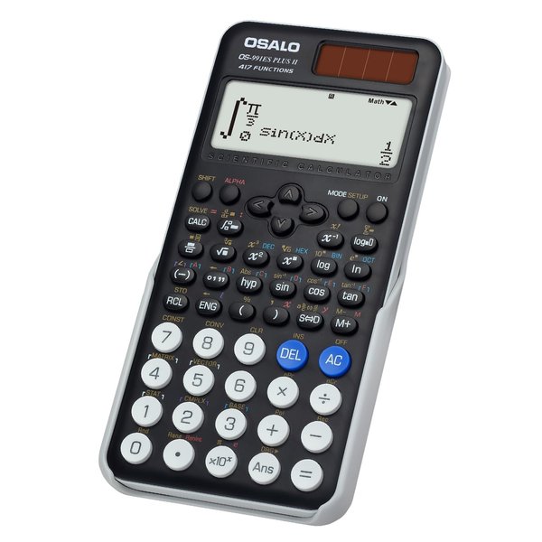 OSALO Scientific Calculator 417 Function 2 Line 10+2 Digits Written Display Solar Calculators (OS 991ES Plus 2nd Edition)