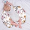 HNHUAMING Floral Nursing Pillow Cover, Breastfeeding Pillow Slipcover for Baby Girls, Soft Snug Fits On Newborn Feeding Pillow Case