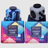 FIDGYB 2PCS Cube Fidget Stress Relief Toy for Adults & Kids, Smooth, Quiet Sensory Toy for Anxiety, Focus & ADHD Idea[Camo+LGB][2PCS]