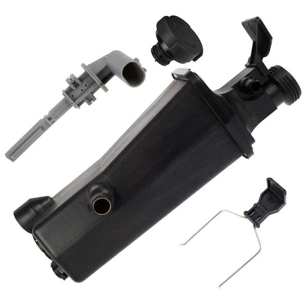 KARPAL Radiator Coolant Recovery Expansion Overflow Tank Reservoir and Sensor and Cap and Clip 17117573781 Compatible With E46 E83 E53 323i X3