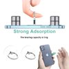 Transparent Cell Phone Ring Holder Grip, Clear Phone Ring Stand Holder, 360° Degree Rotation Phone Ring Finger Grip Back Kickstand, Compatible Tablets Most Phones and Cases (2 Silver Diamond Round)