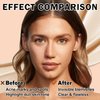 LZXLUKGIR Mushroom Head Air Cushion CC Cream Foundation,2PCS Moisturizing BB Cream Cushion Foundation Makeup,Full Coverage Long Lasting Matte Concealer Base de Maquillaje（Natural）