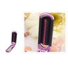 Duehut HLLMX 2 PCS Travel Hair Brush with Mirror Portable Mini Hair Brush Mini Compact Hair Comb Collapsible Pocket Brush Small Compact Pocket Hair Comb for Family Travel Purse Gift (Purple, Silver)