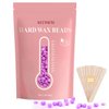 Hard Wax Beads for Hair Removal, 1.1lb/17.6oz Painless Waxing Beads for Sensitive Skin, Full Body Hard Wax Beans with 10 Applicators for Women Men Bikini Brazilian, Armpit,Back and Chest Waxing Violet