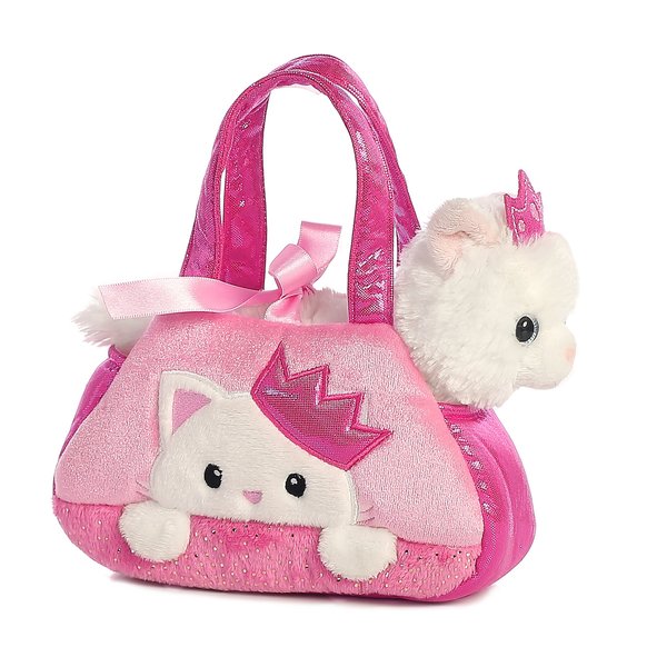 Aurora® Fashionable Fancy Pals™ Peek-A-Boo Princess Kitty™ Stuffed Animal - On-The-go Companions - Stylish Accessories - Multicolor 7 Inches