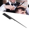 BORDSTRACT Rat Tail Comb, Fine Tooth Carbon Fiber Heat Resistant Teasing Combs, Pressing Combs for Hair Stylist(Black-03)