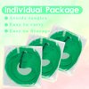 12 PCS Green Hair Extensions Clip in, Curly Wavy Colored Extension for Kids Girls - Party Highlights Synthetic Hairpiece 17 inch