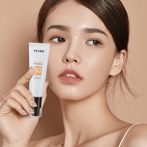 Makeup Foundation, 4-In-1 Foundation - Broad Spectrum SPF 50+ Sunscreen & Tinted Moisturizer & Concealer & Lightweight Flawless Coverage Foundation, Classic Ivory, 1.7 FL OZ