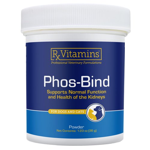 Rx Vitamins Phos-Bind - Kidney Support Supplement Powder - Phosphate Binder for Cats & Dogs for Kidney Health - Supports Normal Kidney Cleanse and Essential Kidney Care - 35g