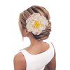Peony Flower Hair Clip Hanfu Hairpin Bridesmaid Pin up Flower Brooch Party Wedding Decor (one size, white)
