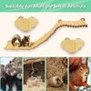 Sysmashing Hamster Suspension Bridge Toy，Small Animal Climbing Toys,Chinchilla Cage Natural Wood Flexible Platform Toy,Suitable for Hamsters, Chinchillas, Guinea Pigs, Birds, Small Animals