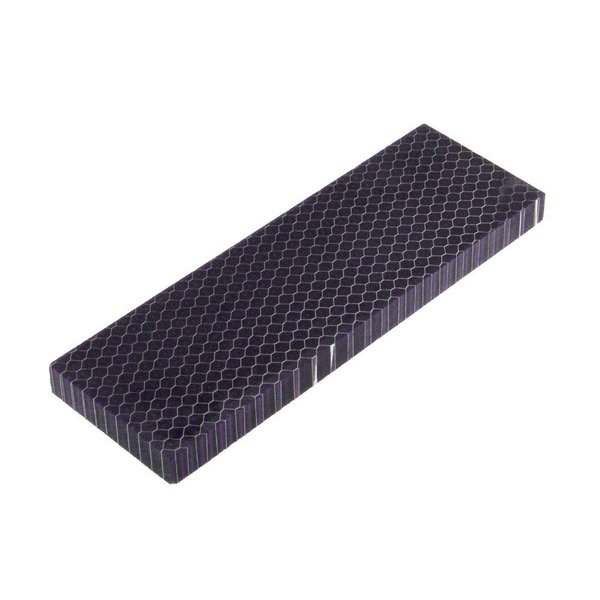 RECHERE 1pcs Knife Handle Scale Slabs Grips C-Tek Resin Snakeskin Honeycomb Pattern Purple Knives Sword Gun Making Material 120X40X8mm