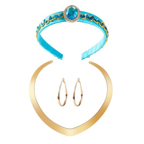 Carkno Princess Costume Accessories Women Girls Dress Up Headband Necklace Halloween Cosplay