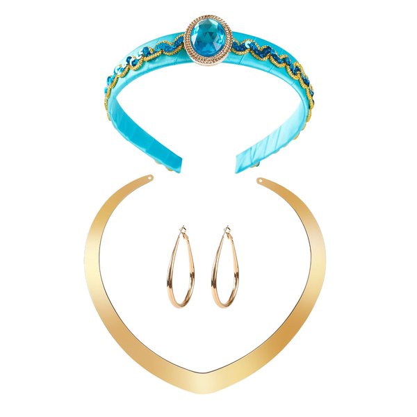 Carkno Princess Costume Accessories Women Girls Dress Up Headband Necklace Halloween Cosplay