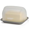 Signoraware Extra Large Butter Dish with Flip Top Lid Wide Butter Keeper Holds 2 Sticks, East Coast, West Coast, European Style, Kerrygold, Butter Cream Cheese Plastic Butter Holder/Container with Lid