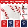 96 Pcs Baseball Party Decorations Bundle Paper Plates Napkins For Baseball Birthday Party Favors