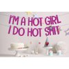 I'm A Hot Girl I Do Hot Shit Banner, Bachelorette Party Banner, Hot Girl 18th 21st 30th Birthday Party Decoration, Hot Girl Bday Party Supplies Rose Red