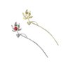 Leadigol Chinese Hair Sticks,Hanfu Hairpins Simple Retro Chinese Style Headwear Hair Clip Dress Decor For Women Pearl Flower Hair Fork
