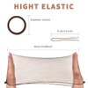 TsMADDTs Hair Nets for Buns Invisible Hair Nets and U Shaped Pins Set, 30PCS Hair Net, 30PCS 2.4 INCH Hair Pins, 5PCS Hair Bands, Brown