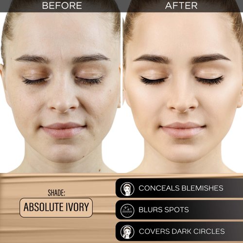 FACES CANADA All Day Hydra Matte Foundation | 3-in-1 Foundation + Moisturizer + SPF 30 | 24 HR Aloe Hydration & Vitamin C | 10HR Long Wear | Medium to High Buildable Coverage | Absolute Ivory 012 | 25ml