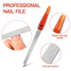 12 Pcs Metal Nail File 6.7 Inch Nail File Stainless Steel Nail File Double Sides Metal Sapphire File with Anti Slip Handle Fingernails Toenails Manicure File for Woman and Men