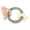 Socub Silicone Baby Teething Toy, Food Grade Silicone Teether Ring for 3-6 12 18 Months Babies Boys & Girls(Sage Ring)