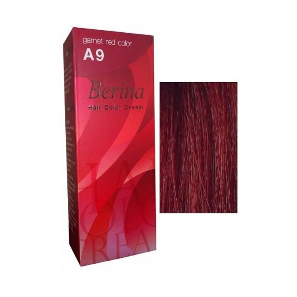 Berina Permanent Hair Dye Color Cream (A9 Red Gamet)