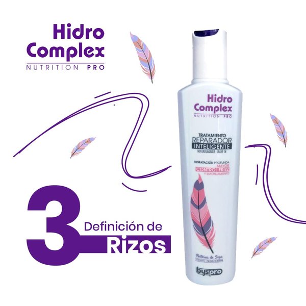 Byspro Hidro Complex Intelligent Repair Treatment Leave In Soy Protein Natural Corn | Hidrocomplex Tratamiento Reparador Inteligente Proteina de Soya y Maiz Natural 10.1oz-300ml