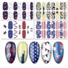 WOKOTO 16 Pcs Independence Day Nail Strips Polish Stickers Fourth of July Self Adhesive Nail Stickers Wraps for Nails Set with 1 Pc Nail File 14 Tips Per Sheet Manicure Strips