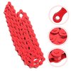 Toddmomy Bicycle Chain Single Speed Bike Chain Road Vehicles Stainless Steel Bike Chain Red Bike Chain Bike Accessory