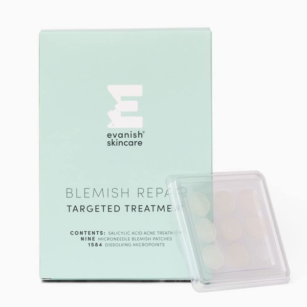 Evanish Skincare Blemish Repair Microneedling Pimple Patches - Salicylic Acid, Niacinamide & Vitamin C - 9 Count