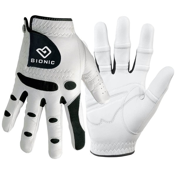 Bionic StableGrip with Natural Fit Golf Glove - White (Small, Right)