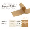ECOAND Brown Kraft Paper Tape, 2” x 43 Yards, Writable Non-Coated Surface for Masking, Sealing, and Packaging Use, Eco-Friendly and Recyclable, Easy-to-Tear (Non-Printed)
