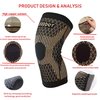 SHENGYADE Copper Knee Brace -Copper Knee Sleeve Compression For Sports,Workout,Arthritis Pain Relief and Support-Single (L)