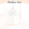 Foryysa Bridal Wedding Hair Pins for Women Silver Vine Headwear Pearl Rhinestone Flower Elegant Handmade Sparkly Bride Design (2 pcs)