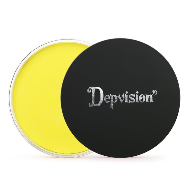 Depvision Professional Oil Based Neon Face Paint Body Paint Waterproof UV Face painting Makeup for Kids and Adults Single Color Halloween SFX Party 30g (UV Yellow)