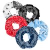 Bandana Scrunchies,5PCS Bandana Scrunchy Hair Ties, Cotton Bandana Print Scrunchies Hair Bands Scrunchy Hair Ties for Women Hair Elastics Ties.
