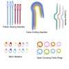 JUPEAN Complete Knitting and Crochet Accessories,Knitting Supplies Kit with Knitting Stitch Markers Plastic Sewing Needles Cable Needles for Knitting Sewing Kit